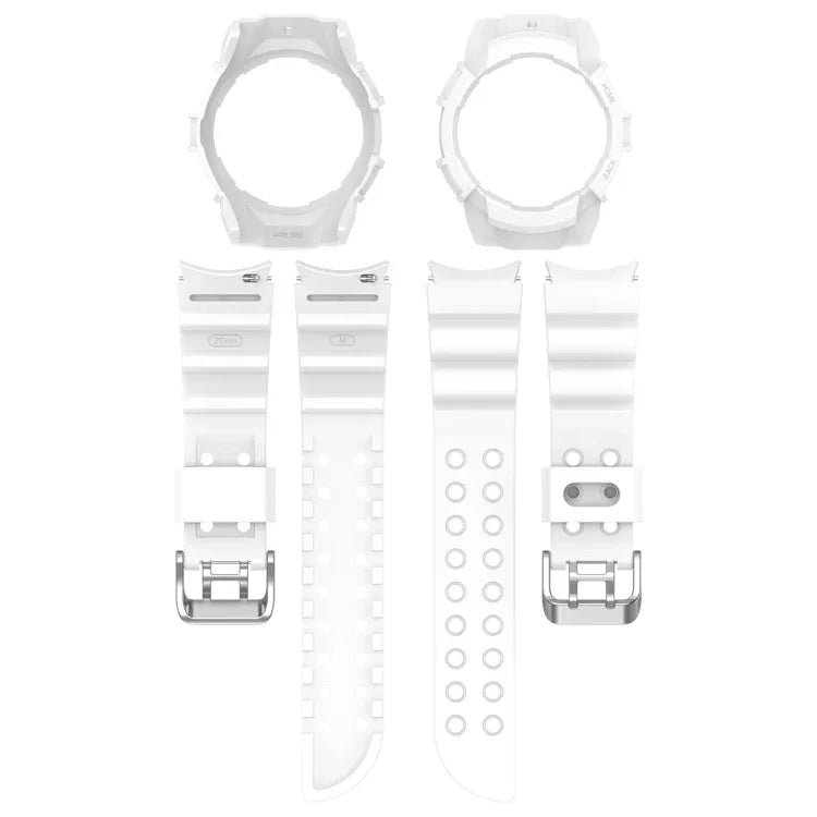 Bộ dây đồng hồ silicone Armor kèm ốp đồng hồ, Dành cho Samsung Galaxy Watch 7 44mm, Dành cho Samsung Galaxy Watch 7 40mm