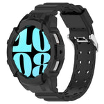 Bộ dây đồng hồ silicone Armor kèm ốp đồng hồ, Dành cho Samsung Galaxy Watch 7 44mm, Dành cho Samsung Galaxy Watch 7 40mm