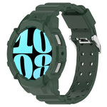 Bộ dây đồng hồ silicone Armor kèm ốp đồng hồ, Dành cho Samsung Galaxy Watch 7 44mm, Dành cho Samsung Galaxy Watch 7 40mm