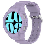 Bộ dây đồng hồ silicone Armor kèm ốp đồng hồ, Dành cho Samsung Galaxy Watch 7 44mm, Dành cho Samsung Galaxy Watch 7 40mm