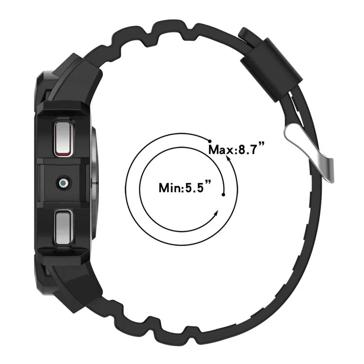 Bộ dây đồng hồ silicone Armor kèm ốp đồng hồ, Dành cho Samsung Galaxy Watch 7 44mm, Dành cho Samsung Galaxy Watch 7 40mm