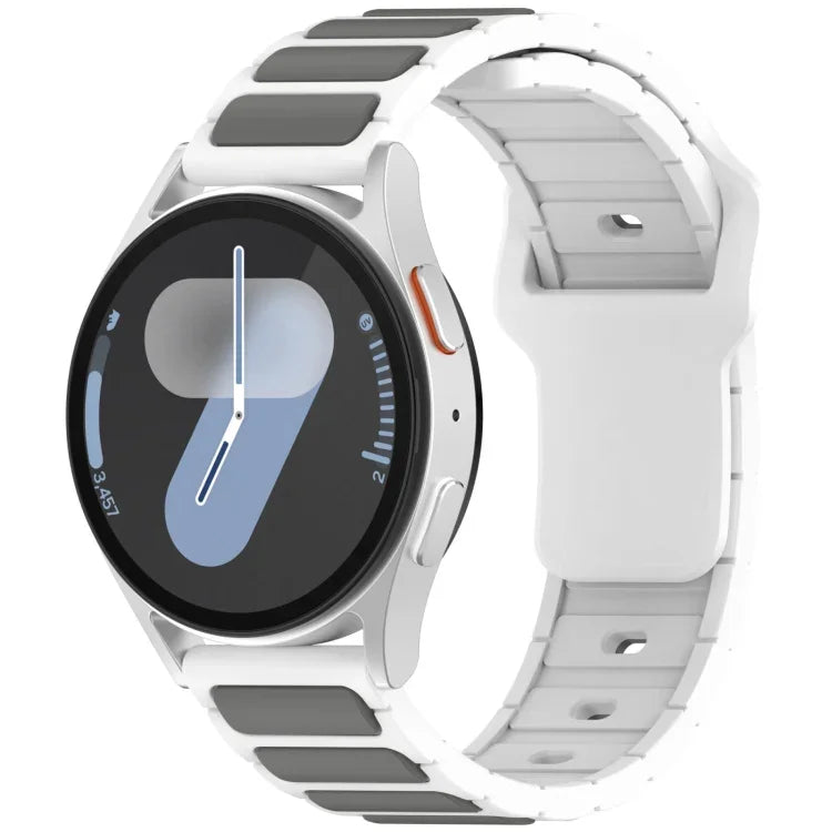 Dây đồng hồ silicone hình chữ I hai màu, Dành cho Samsung Galaxy Watch 20mm, Dành cho Samsung Galaxy Watch 22mm