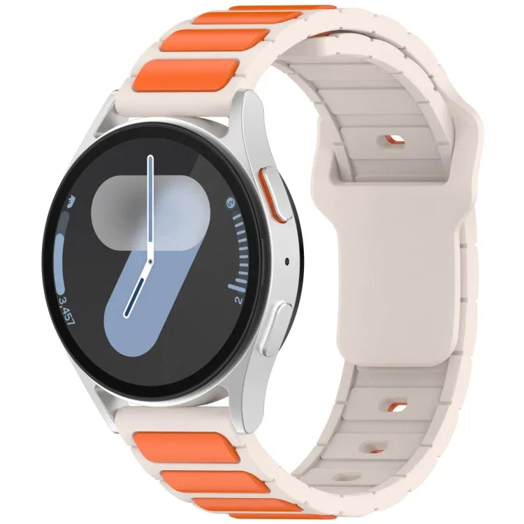 Two Color I-Shaped Silicone Watch Band, For Samsung Galaxy Watch 20mm, For Samsung Galaxy Watch 22mm