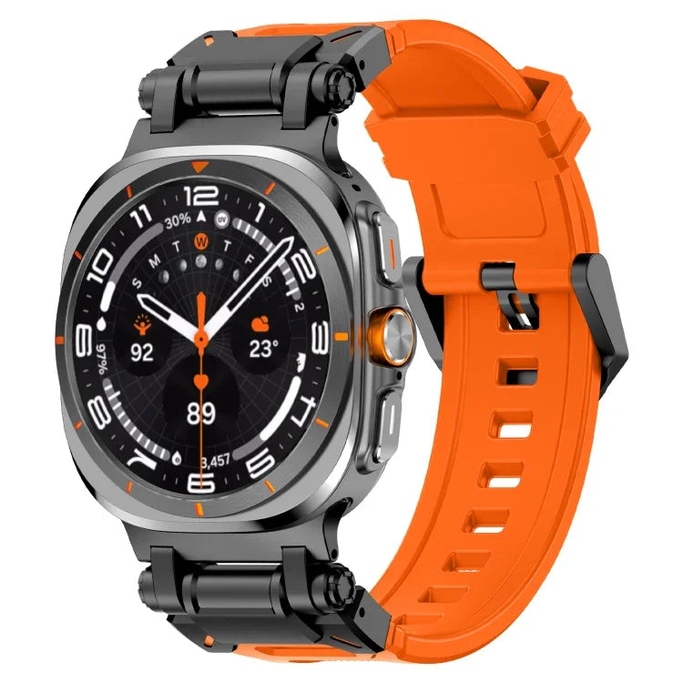 Dây đồng hồ silicone khóa nhanh kết nối màu đen, Dành cho Samsung Galaxy Watch Ultra 47mm / Ultra 2025