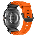 Black Connector Quick Release Silicone Watch Band, For Samsung Galaxy Watch Ultra 47mm / Ultra 2025