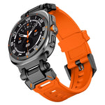 Black Connector Quick Release Silicone Watch Band, For Samsung Galaxy Watch Ultra 47mm / Ultra 2025