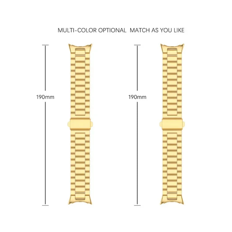 Dây đeo đồng hồ tích hợp khóa gập ba hạt thép không gỉ, dành cho Google Pixel Watch 4 / Watch 3 45mm