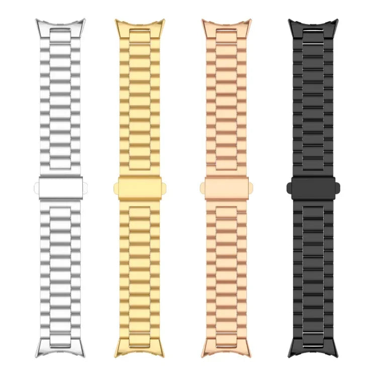 Dây đeo đồng hồ tích hợp khóa gập ba hạt thép không gỉ, dành cho Google Pixel Watch 4 / Watch 3 45mm