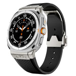 Dây đồng hồ silicone khóa bạc kết nối titan, Dành cho Samsung Galaxy Watch Ultra 47mm / Ultra 2025