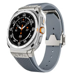 Dây đồng hồ silicone khóa bạc kết nối titan, Dành cho Samsung Galaxy Watch Ultra 47mm / Ultra 2025