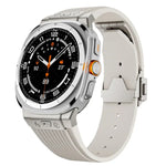 Dây đồng hồ silicone khóa bạc kết nối titan, Dành cho Samsung Galaxy Watch Ultra 47mm / Ultra 2025
