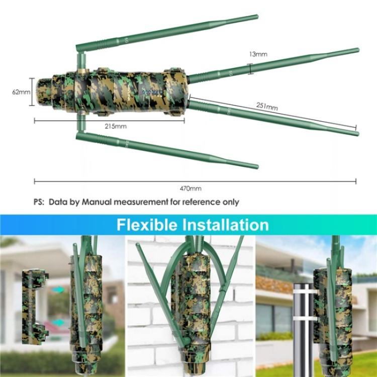 Bộ mở rộng sóng WiFi WAVLINK WN572HP3 với ăng-ten thu sóng cao Poe AC1200 băng tần kép, Phích cắm US, Phích cắm EU, Phích cắm UK, Phích cắm AU
