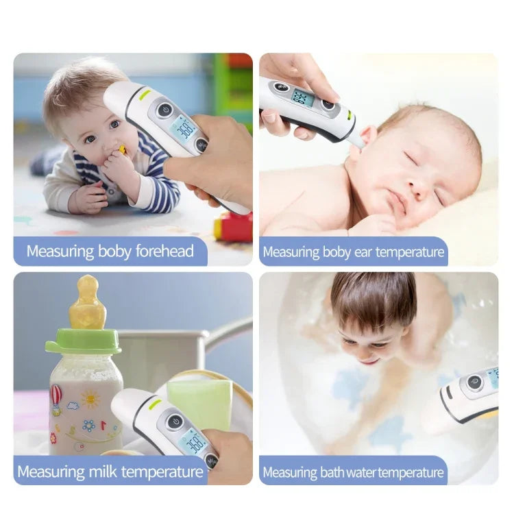 Nhiệt kế cơ thể RZ8810, nhiệt kế tai LED hiển thị kỹ thuật số IR, nhiệt kế hồng ngoại y tế cho bé sốt