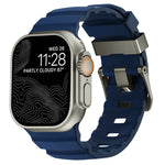 Dây đồng hồ silicone khóa xám Wild Path dày, dành cho Apple Watch 46mm / 49mm / 45mm / 44mm