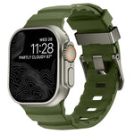Dây đồng hồ silicone khóa xám Wild Path dày, dành cho Apple Watch 46mm / 49mm / 45mm / 44mm