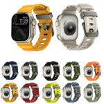 Dây đồng hồ silicone khóa xám Wild Path dày, dành cho Apple Watch 46mm / 49mm / 45mm / 44mm