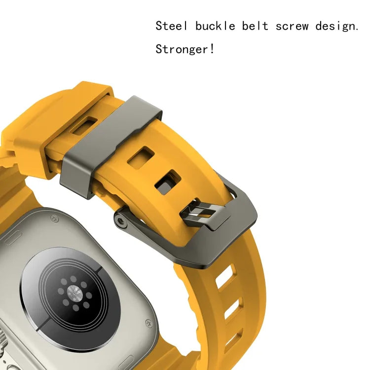 Dây đồng hồ silicone khóa xám Wild Path dày, dành cho Apple Watch 46mm / 49mm / 45mm / 44mm
