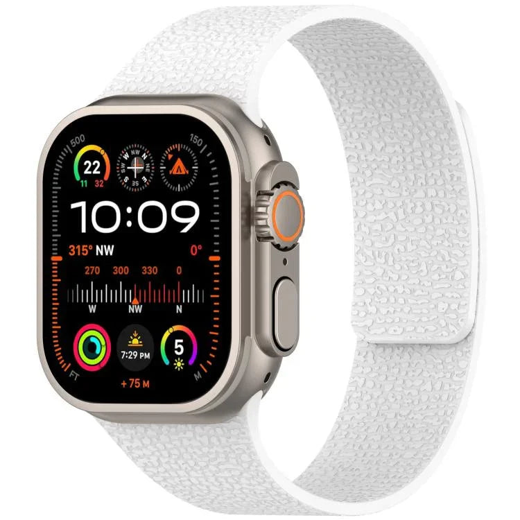 Dây đồng hồ silicone từ tính họa tiết vân quả vải, dành cho Apple Watch 46mm / 49mm / 45mm / 44mm, dành cho Apple Watch 42mm / 41mm / 40mm / 38mm