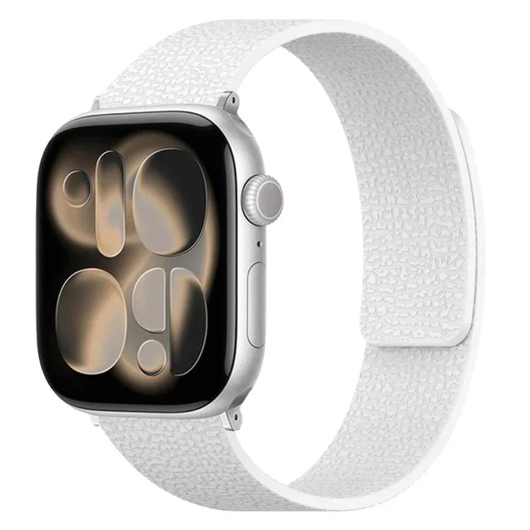 Dây đồng hồ silicone từ tính họa tiết vân quả vải, dành cho Apple Watch 46mm / 49mm / 45mm / 44mm, dành cho Apple Watch 42mm / 41mm / 40mm / 38mm