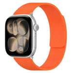 Dây đồng hồ silicone từ tính họa tiết vân quả vải, dành cho Apple Watch 46mm / 49mm / 45mm / 44mm, dành cho Apple Watch 42mm / 41mm / 40mm / 38mm