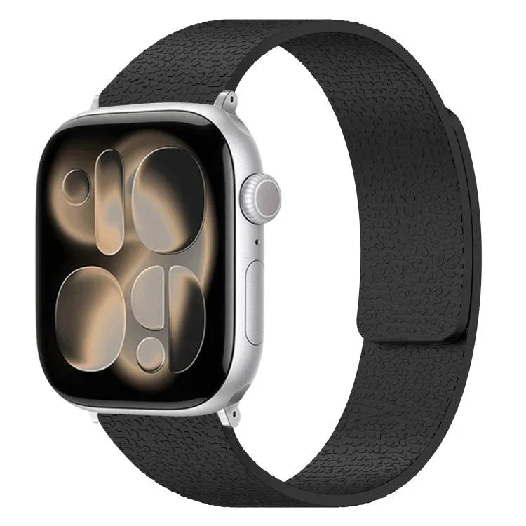 Dây đồng hồ silicone từ tính họa tiết vân quả vải, dành cho Apple Watch 46mm / 49mm / 45mm / 44mm, dành cho Apple Watch 42mm / 41mm / 40mm / 38mm