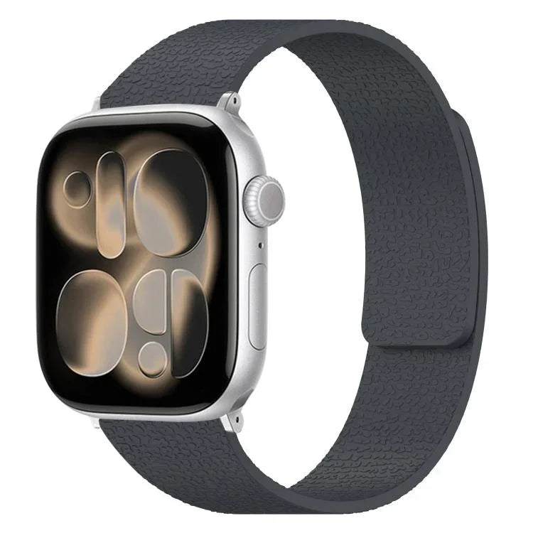 Dây đồng hồ silicone từ tính họa tiết vân quả vải, dành cho Apple Watch 46mm / 49mm / 45mm / 44mm, dành cho Apple Watch 42mm / 41mm / 40mm / 38mm
