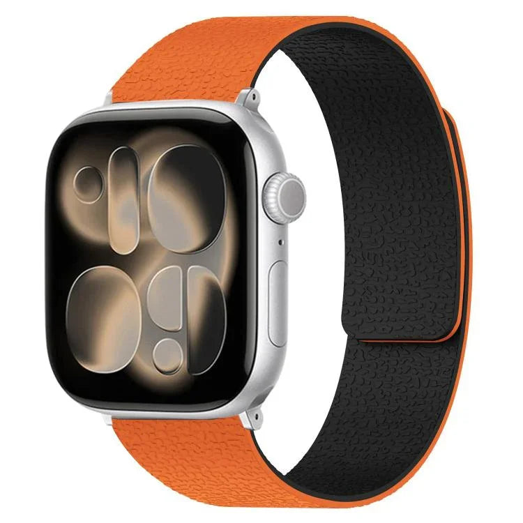 Dây đồng hồ silicone từ tính họa tiết vân quả vải, dành cho Apple Watch 46mm / 49mm / 45mm / 44mm, dành cho Apple Watch 42mm / 41mm / 40mm / 38mm