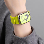 Dây đồng hồ silicone từ tính họa tiết vân quả vải, dành cho Apple Watch 46mm / 49mm / 45mm / 44mm, dành cho Apple Watch 42mm / 41mm / 40mm / 38mm