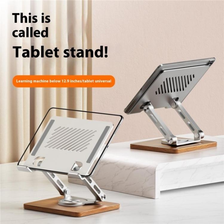 Giá đỡ làm mát kim loại gỗ gập xoay để bàn J27 cho máy tính bảng và laptop, J27