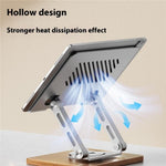 Giá đỡ làm mát kim loại gỗ gập xoay để bàn J27 cho máy tính bảng và laptop, J27
