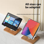 Giá đỡ làm mát kim loại gỗ gập xoay để bàn J27 cho máy tính bảng và laptop, J27