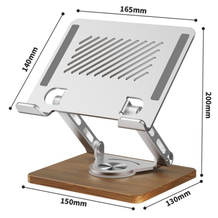 Giá đỡ làm mát kim loại gỗ gập xoay để bàn J27 cho máy tính bảng và laptop, J27