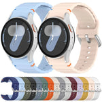 Dây đồng hồ silicone vân sóng khâu khóa bạc, Dành cho Samsung Galaxy Watch 7 40 / 44mm