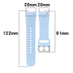 Dây đồng hồ silicone vân sóng khâu khóa bạc, Dành cho Samsung Galaxy Watch 7 40 / 44mm