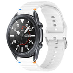Dây đồng hồ silicone vân sóng khâu 22mm, Dành cho Samsung Galaxy Watch 3 45mm
