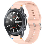 Dây đồng hồ silicone vân sóng khâu 22mm, Dành cho Samsung Galaxy Watch 3 45mm