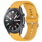 Dây đồng hồ silicone vân sóng khâu 22mm, Dành cho Samsung Galaxy Watch 3 45mm