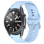 Dây đồng hồ silicone vân sóng khâu 22mm, Dành cho Samsung Galaxy Watch 3 45mm