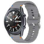 Dây đồng hồ silicone vân sóng khâu 22mm, Dành cho Samsung Galaxy Watch 3 45mm
