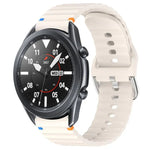 Dây đồng hồ silicone vân sóng khâu 22mm, Dành cho Samsung Galaxy Watch 3 45mm