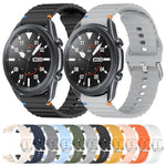 Dây đồng hồ silicone vân sóng khâu 22mm, Dành cho Samsung Galaxy Watch 3 45mm