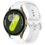 Dây đồng hồ silicone vân sóng khâu 20mm, Dành cho Samsung Galaxy Watch 7 40 / 44mm