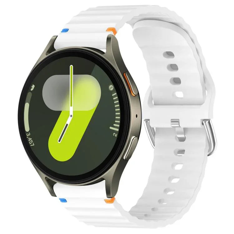 Dây đồng hồ silicone vân sóng khâu 20mm, Dành cho Samsung Galaxy Watch 7 40 / 44mm