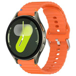 Dây đồng hồ silicone vân sóng khâu 20mm, Dành cho Samsung Galaxy Watch 7 40 / 44mm