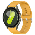 Dây đồng hồ silicone vân sóng khâu 20mm, Dành cho Samsung Galaxy Watch 7 40 / 44mm