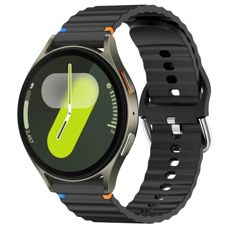 Dây đồng hồ silicone vân sóng khâu 20mm, Dành cho Samsung Galaxy Watch 7 40 / 44mm