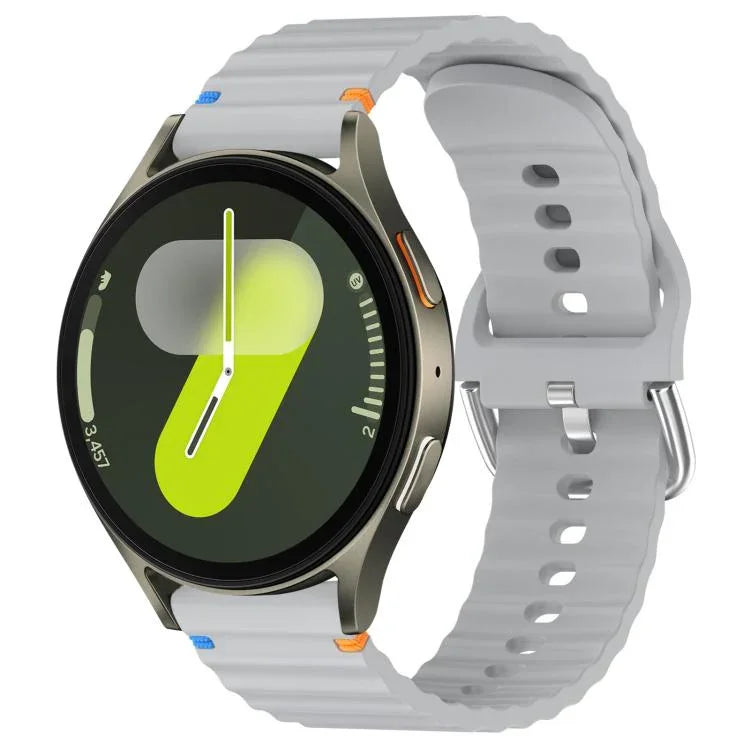 Dây đồng hồ silicone vân sóng khâu 20mm, Dành cho Samsung Galaxy Watch 7 40 / 44mm