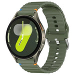Dây đồng hồ silicone vân sóng khâu 20mm, Dành cho Samsung Galaxy Watch 7 40 / 44mm