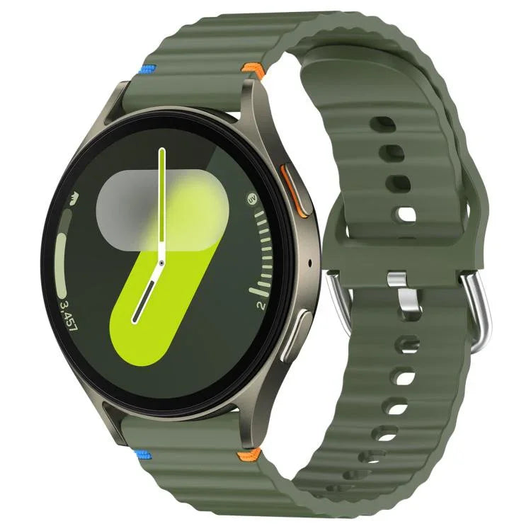 Dây đồng hồ silicone vân sóng khâu 20mm, Dành cho Samsung Galaxy Watch 7 40 / 44mm