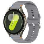Dây đồng hồ silicone vân sóng khâu 20mm, Dành cho Samsung Galaxy Watch 7 40 / 44mm